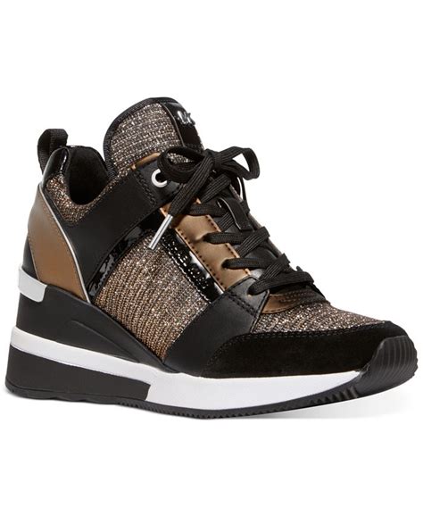 michael michael kors georgie logo detail wedge trainers|MICHAEL Michael Kors Women's Georgie Trainer Sneakers.